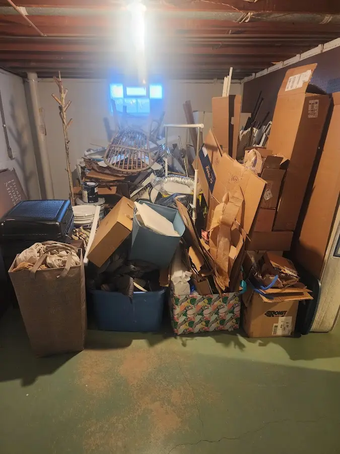 Roll-off dumpster container at job site for Concrete Dumpster Rental in Otsego Lake